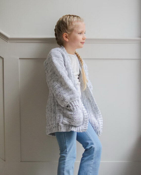 Mini Nova Cardigan Free Crochet Pattern